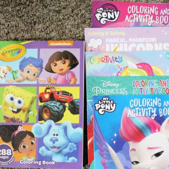 Set of 6 Children's Activity/Coloring Books - Picture 1 of 3
